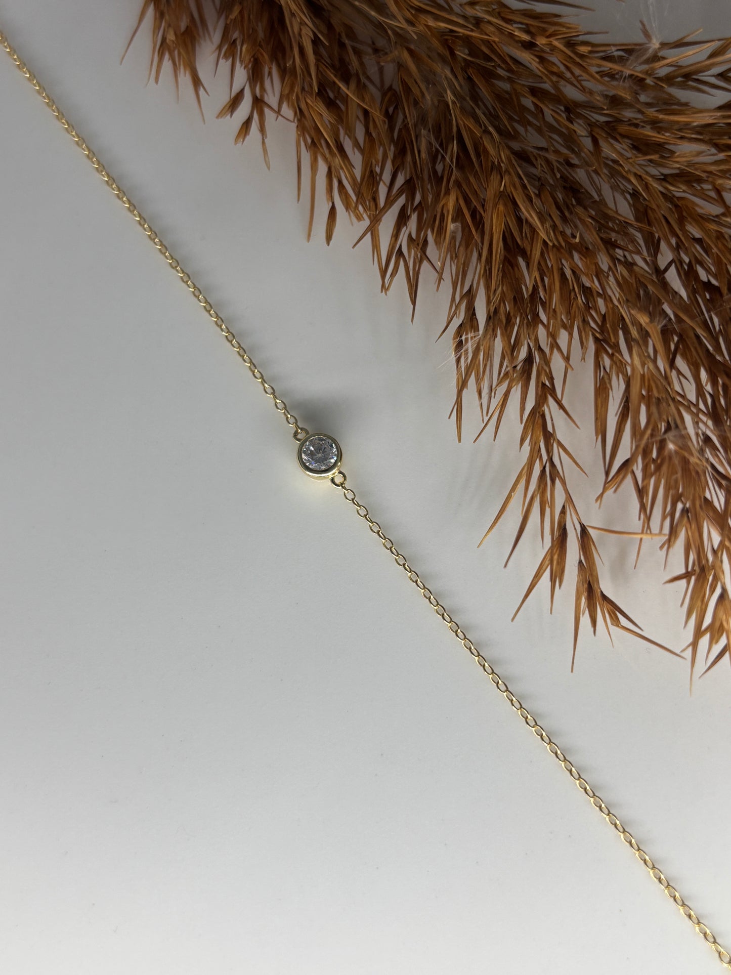 CZ Bezel Bracelet (Gold)