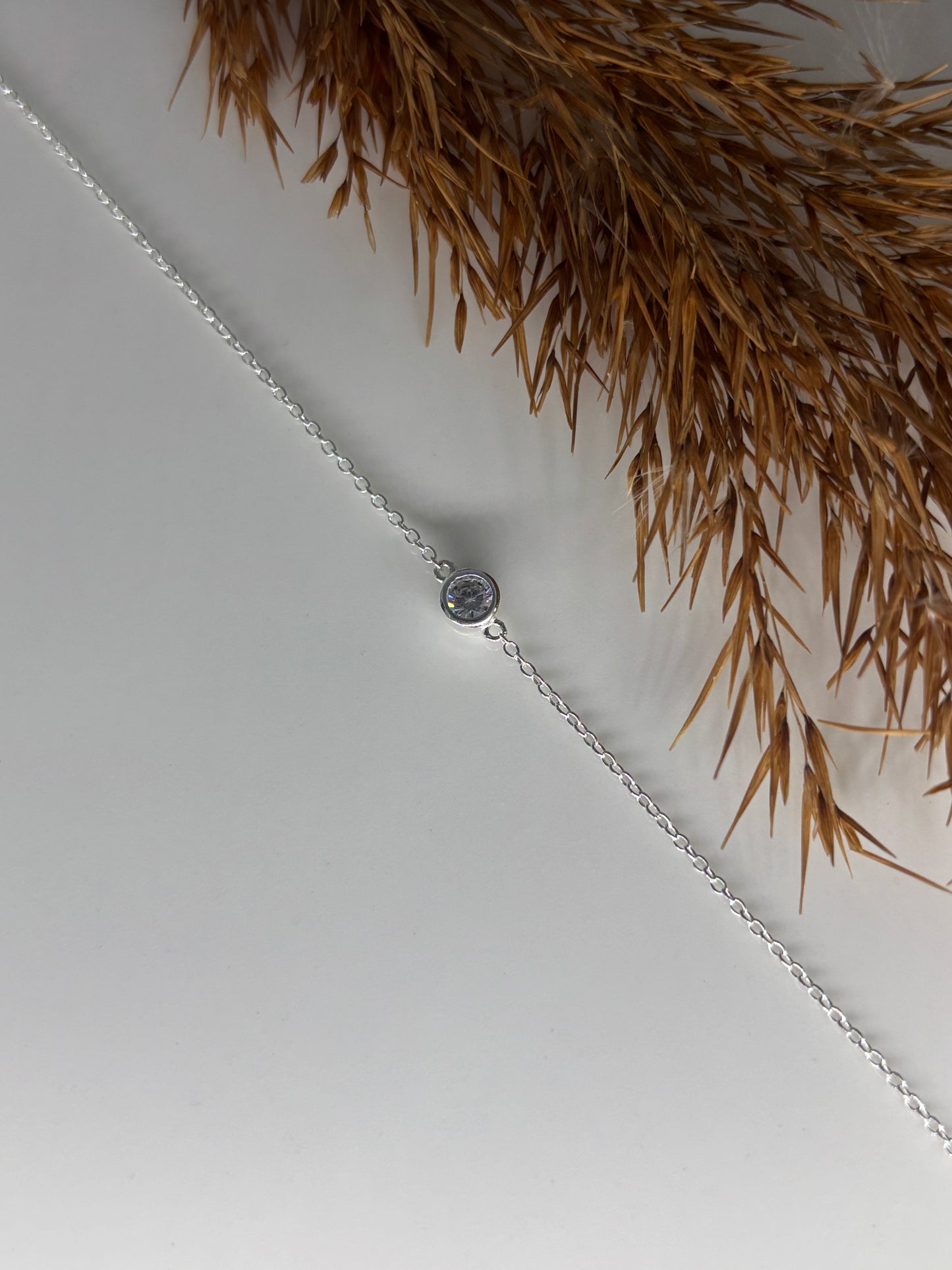 CZ Bezel Bracelet (Silver)