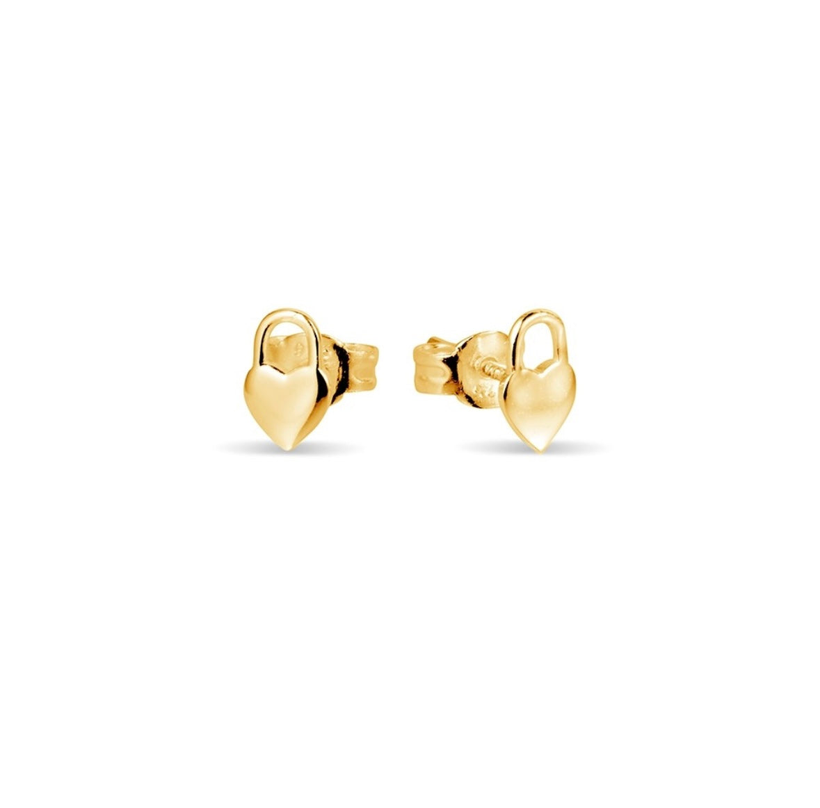 Padlock Heart Stud