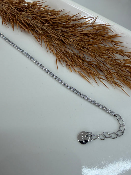 Tennis Bracelet (Silver)