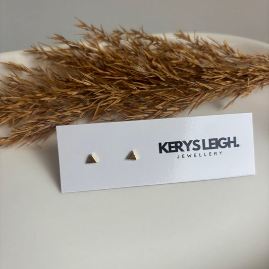 Solid Triangle Studs (Gold)