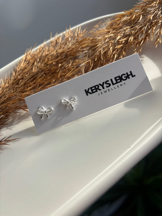 Petite Bow Studs (Silver)