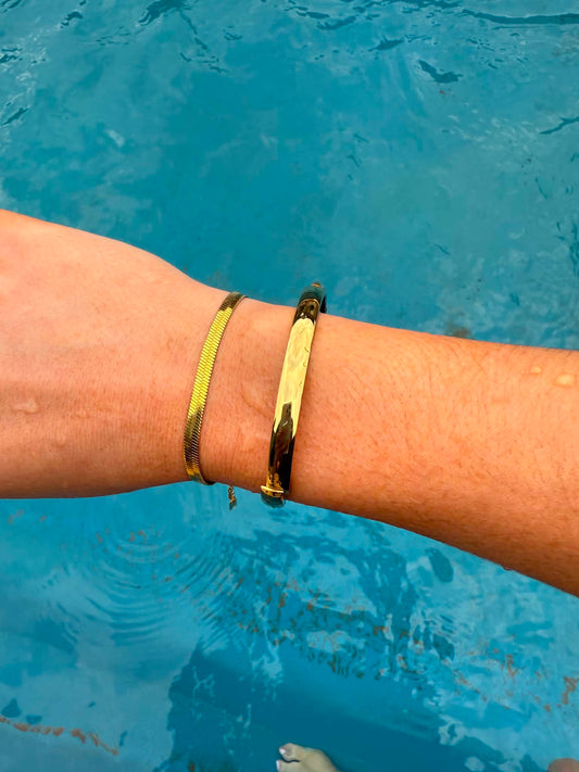 Herringbone Bracelet (Gold)